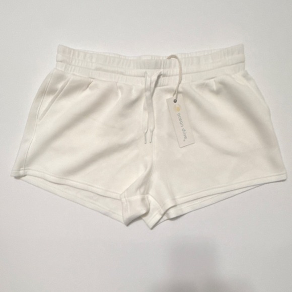 Ocean Drive Pants - Ocean Drive Lounge Shorts Womens XL Bright Ivory Elastic Waist Comfy